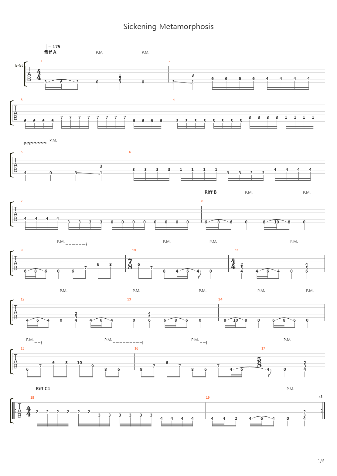 Sickening Metamorphosis吉他谱