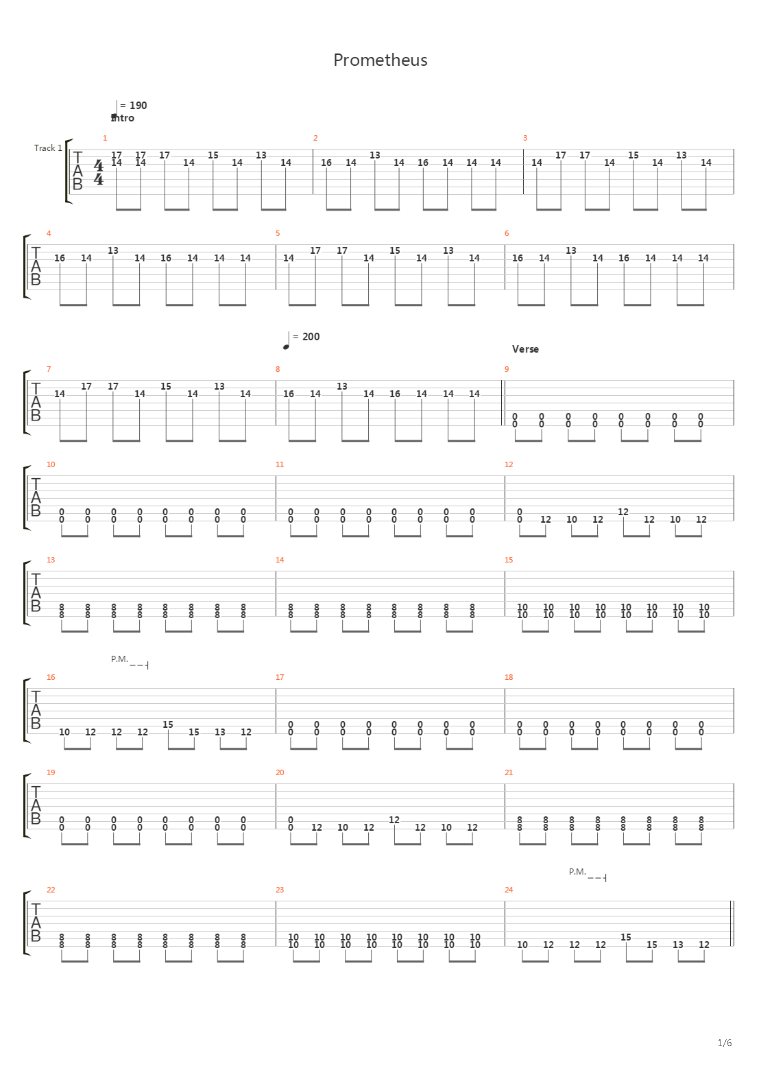 Prometheus吉他谱