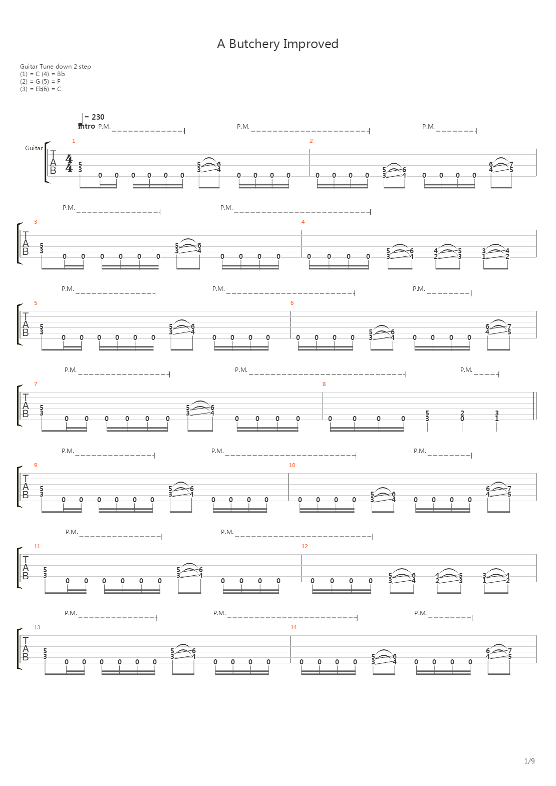 A Butchery Improved吉他谱