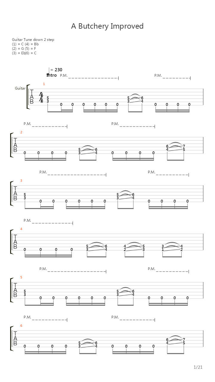 A Butchery Improved吉他谱