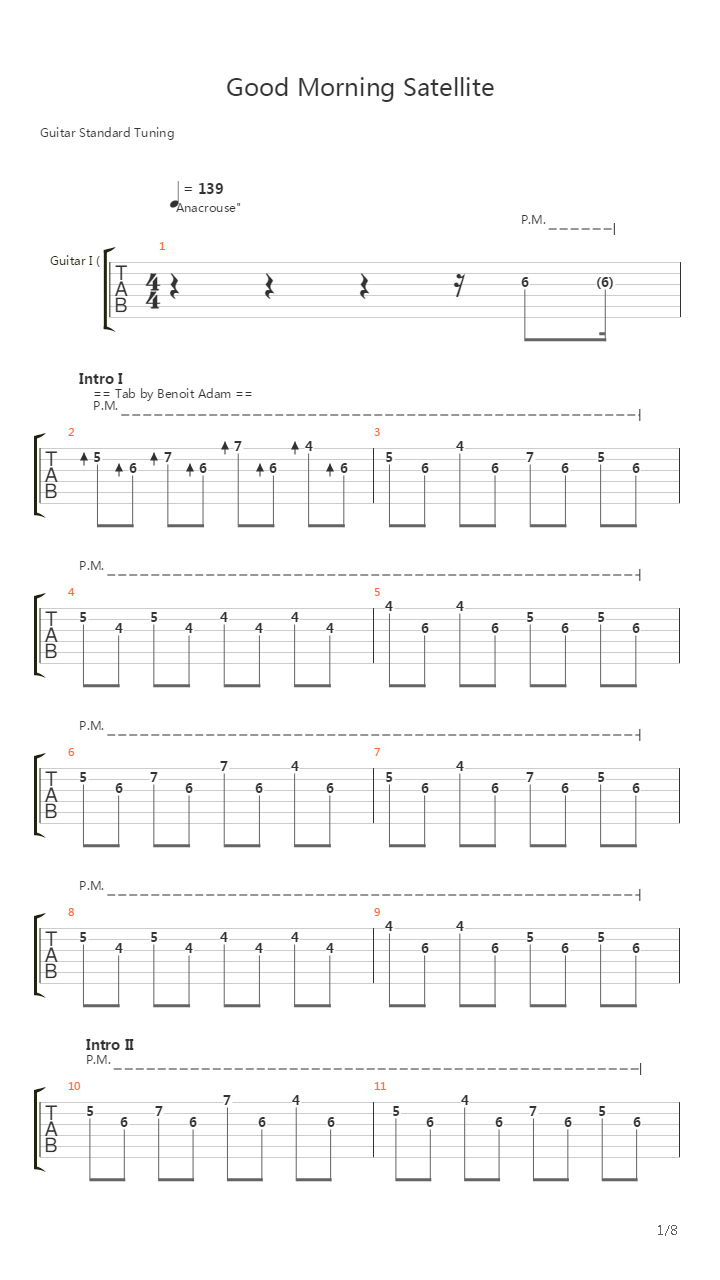 Good Morning Satellite吉他谱