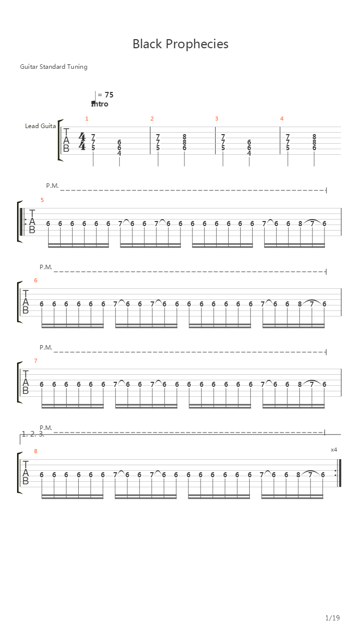 Black Prophecies吉他谱
