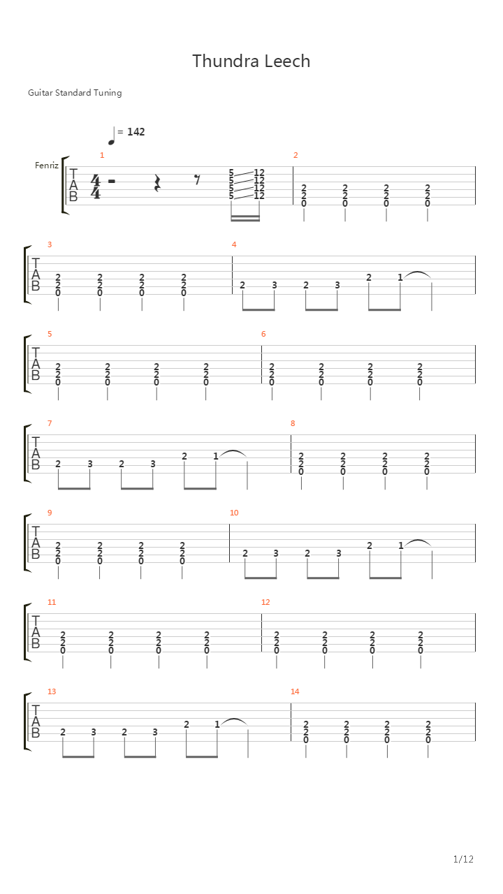 Tundra Leech吉他谱