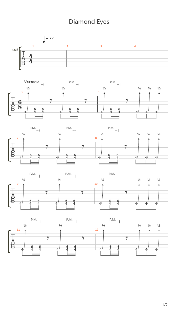 Diamond Eyes吉他谱