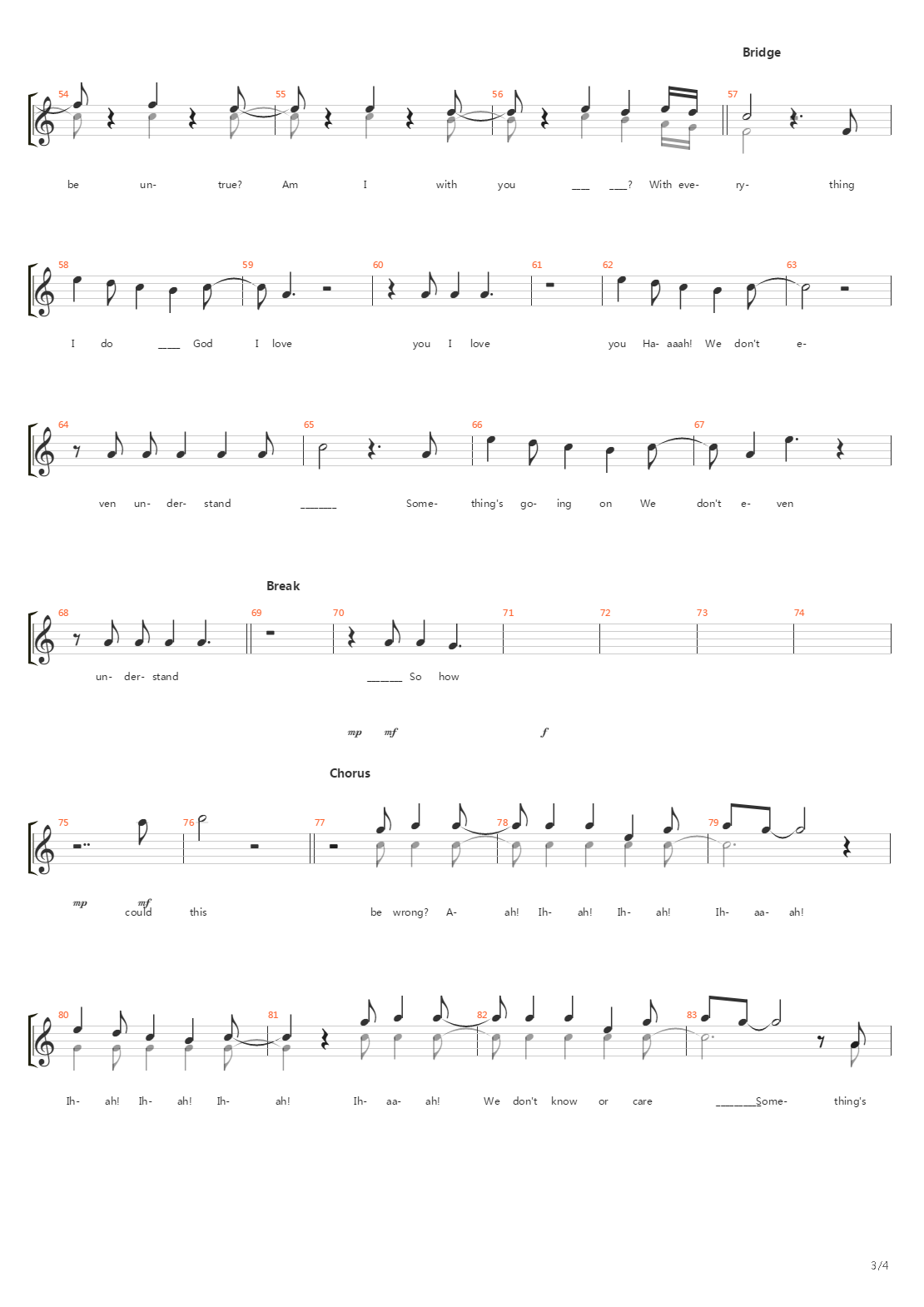 Ih-Ah吉他谱