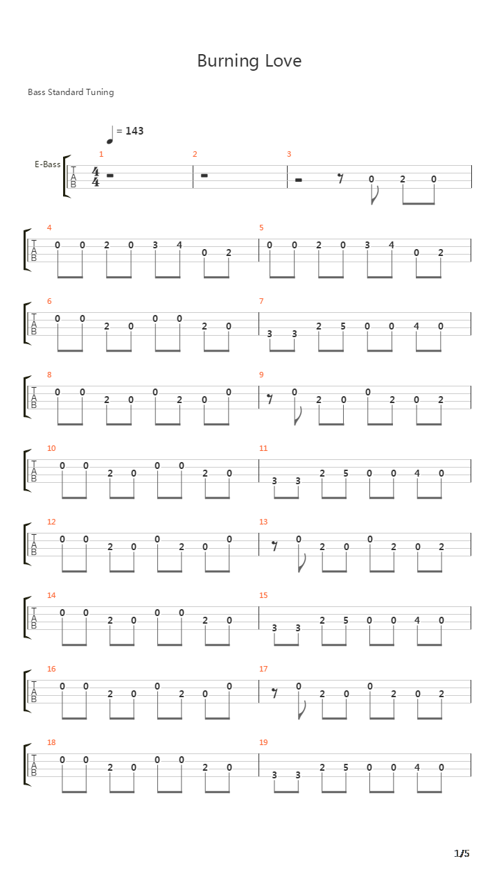 Burning Love吉他谱