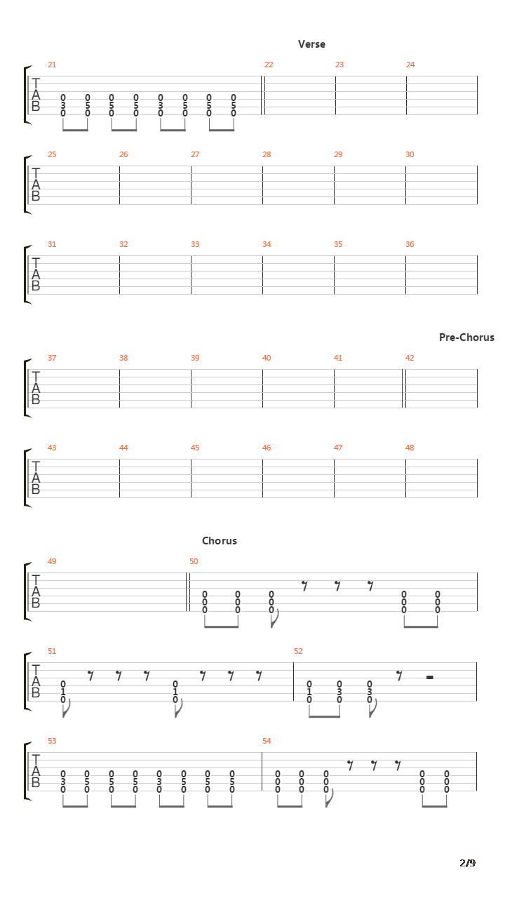 Hypothetical吉他谱