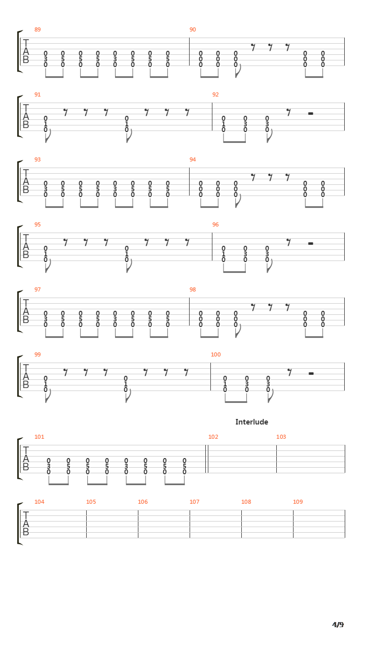 Hypothetical吉他谱