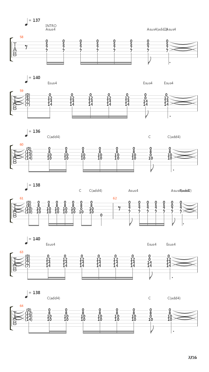 Rope吉他谱