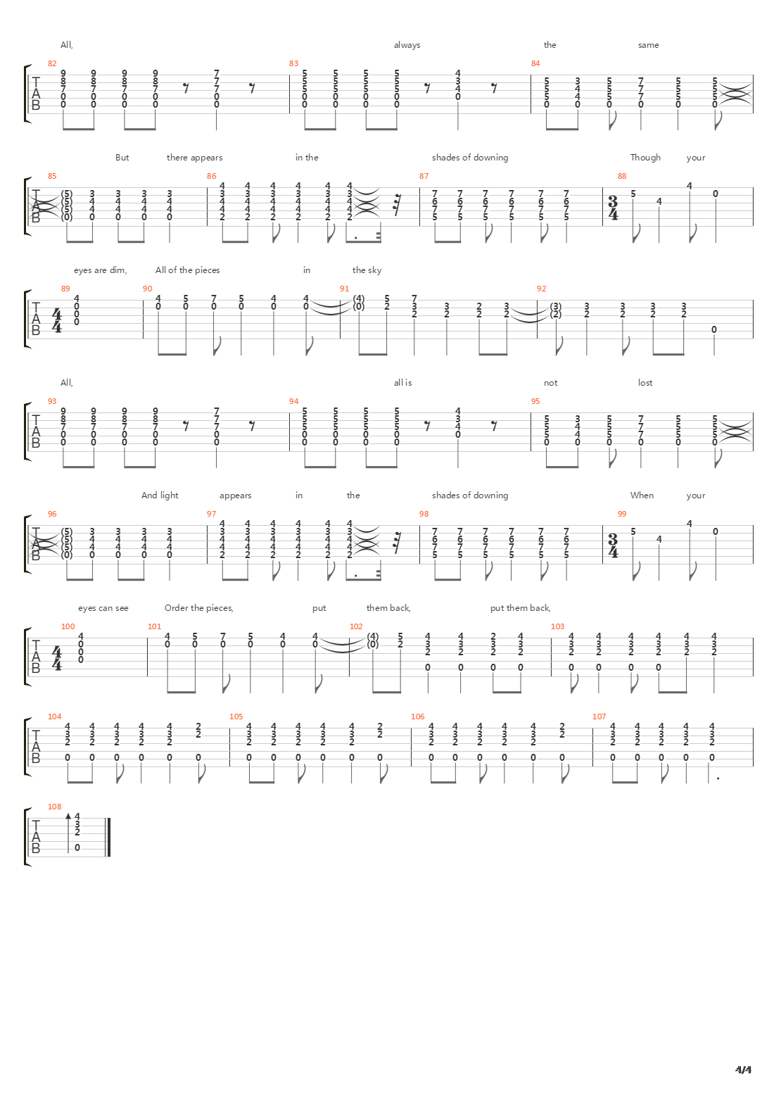 Harlequin吉他谱