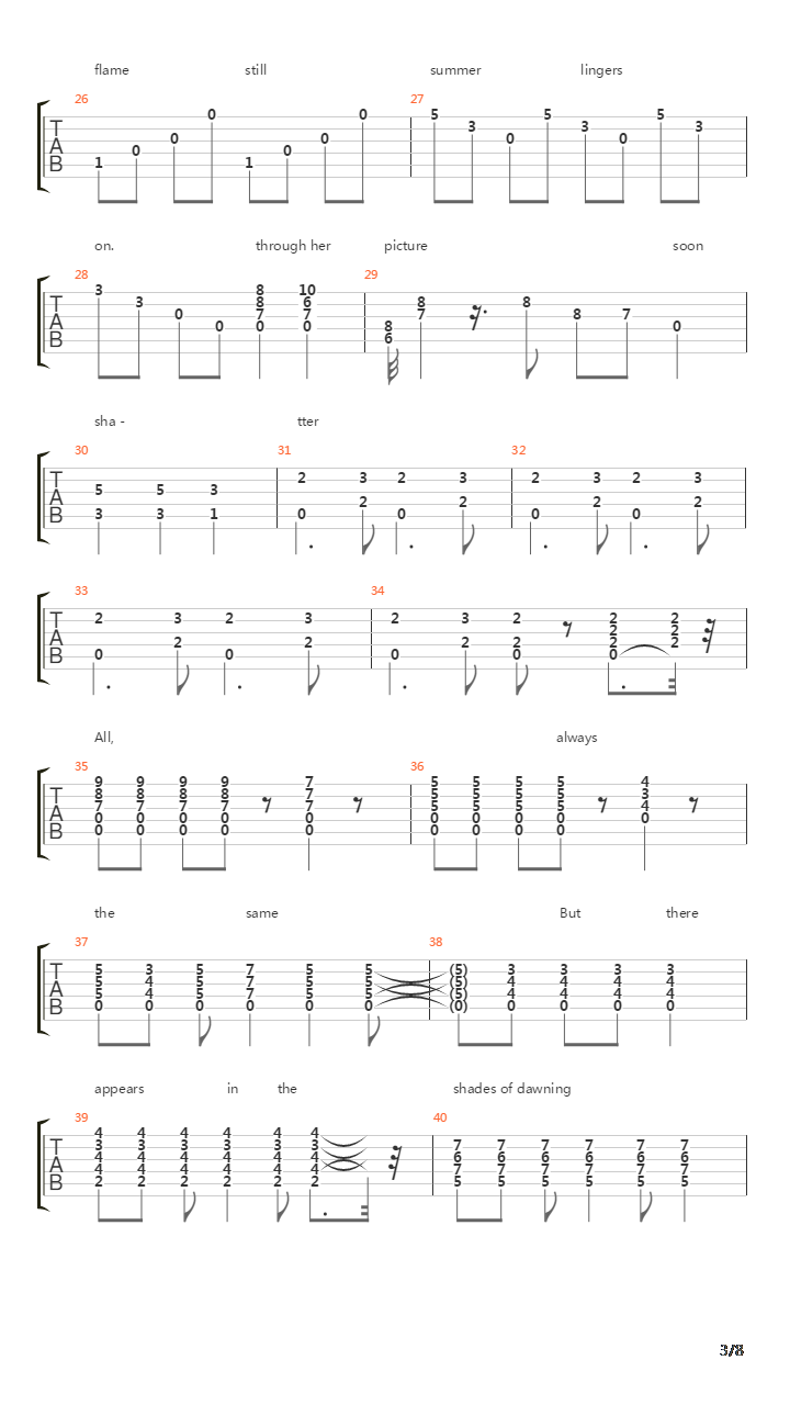 Harlequin吉他谱