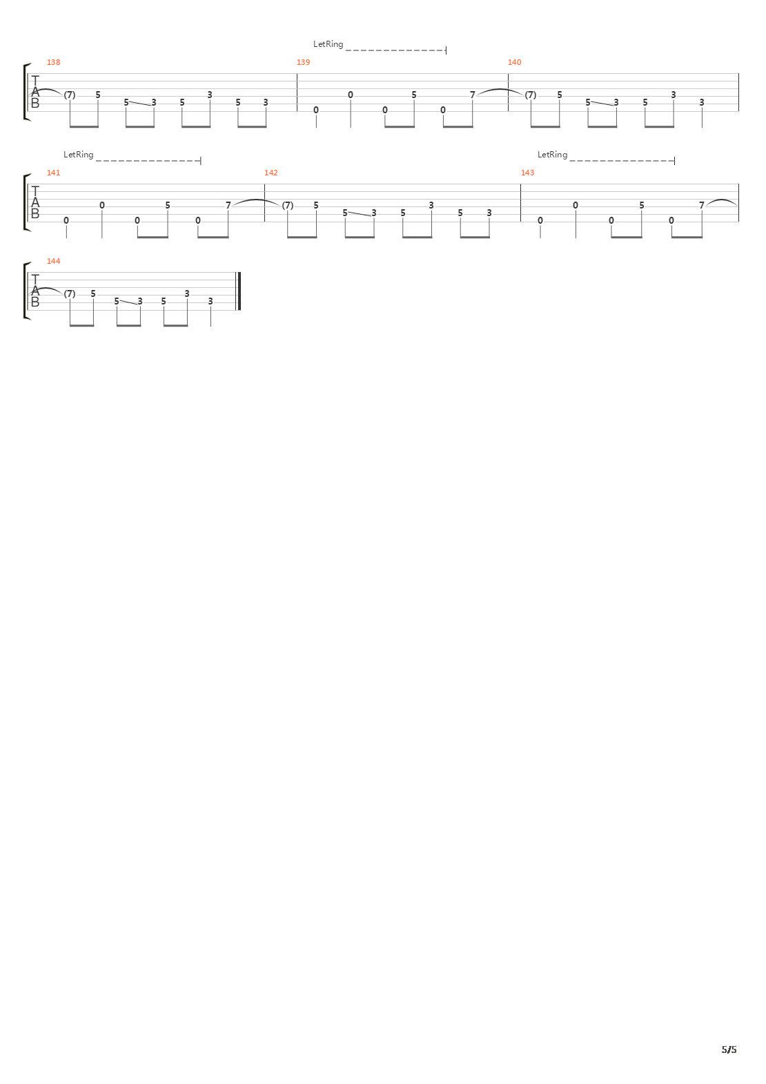 Turning To Stone吉他谱