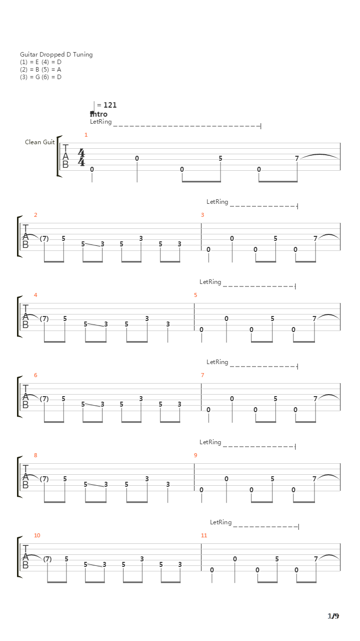 Turning To Stone吉他谱