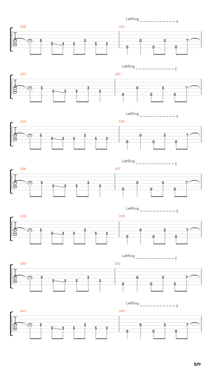 Turning To Stone吉他谱