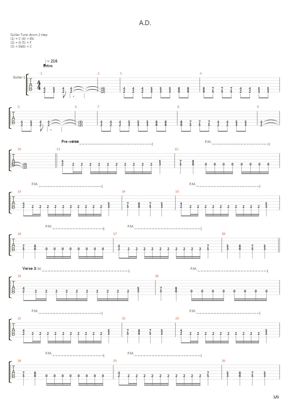 Ad吉他谱