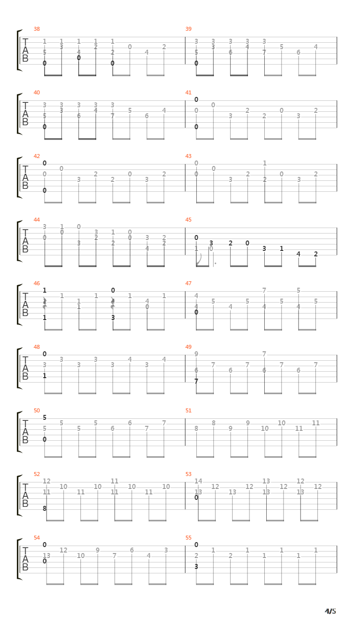 Etude No 5吉他谱