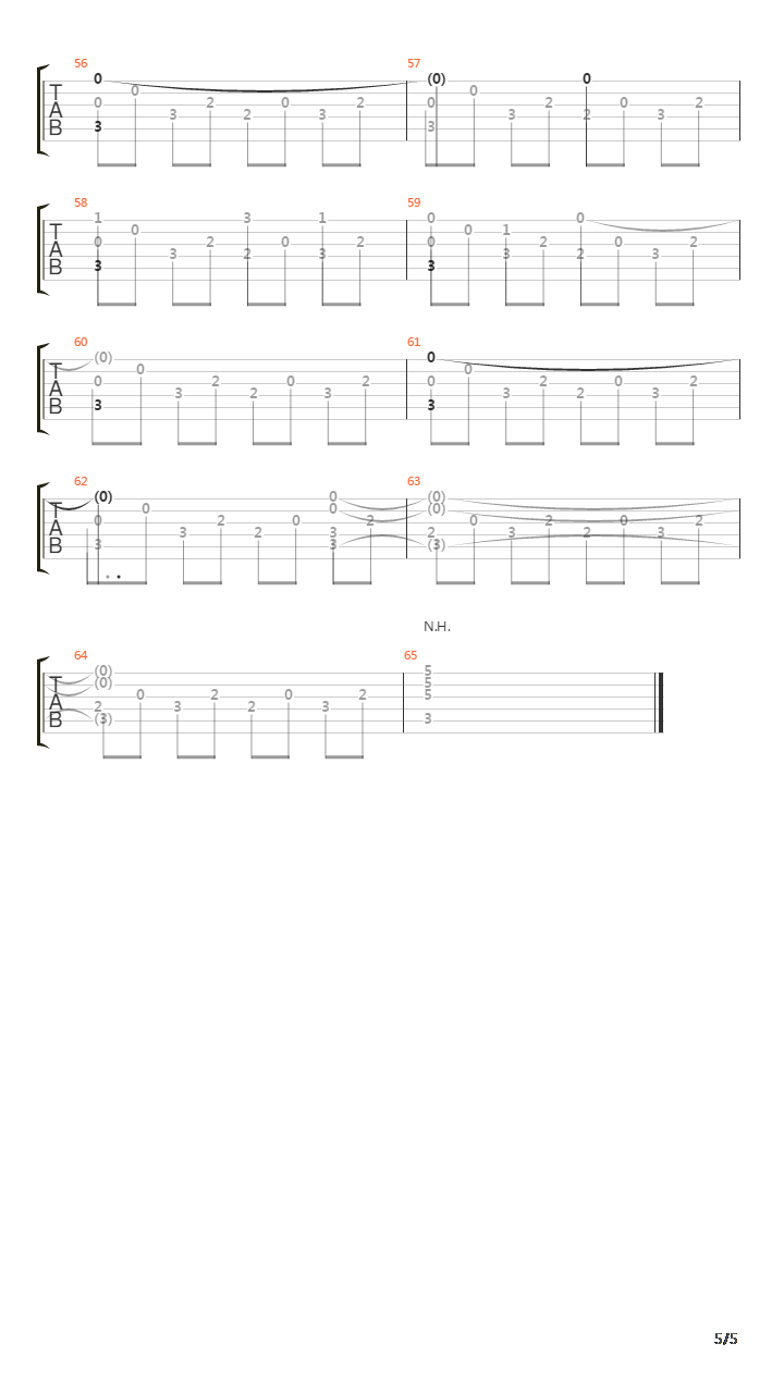 Etude No 5吉他谱