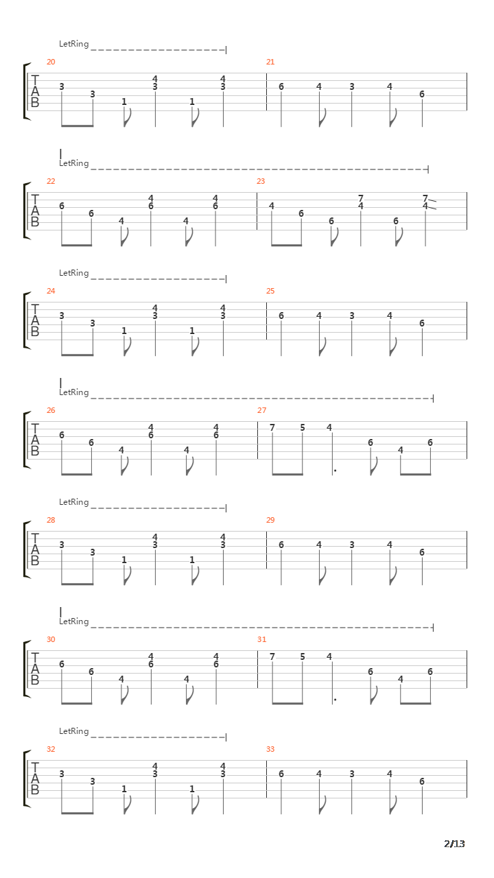 1000 Shards吉他谱