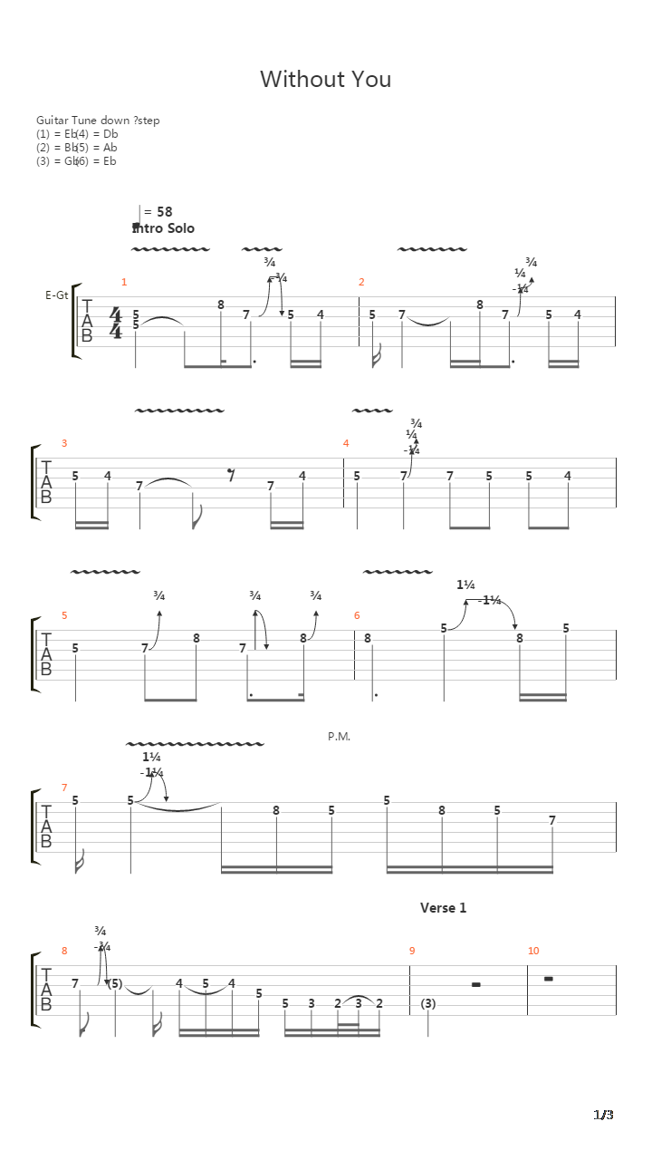 Without You吉他谱