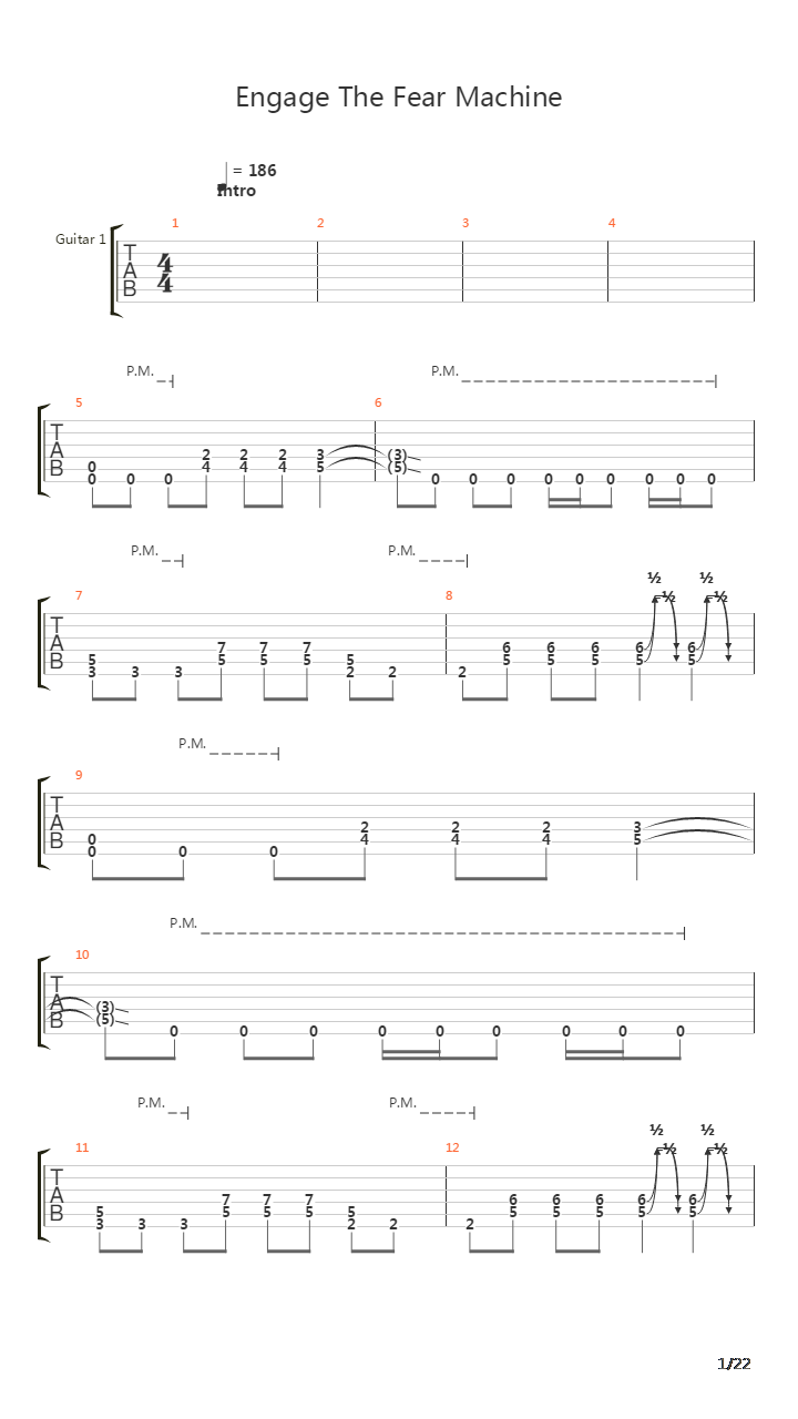 Engage The Fear Machine吉他谱