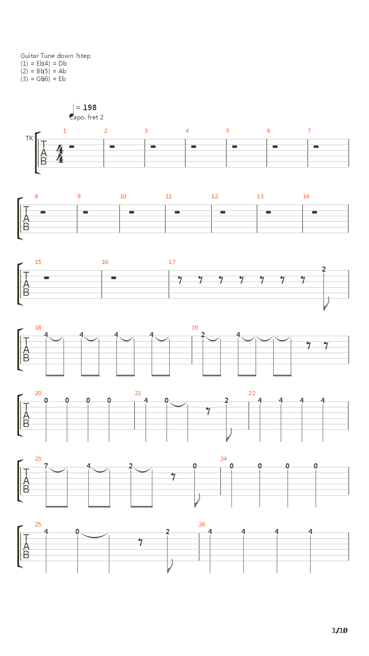 秋の気配のアルペジ(Aki No Kehai No Arpeggio)吉他谱