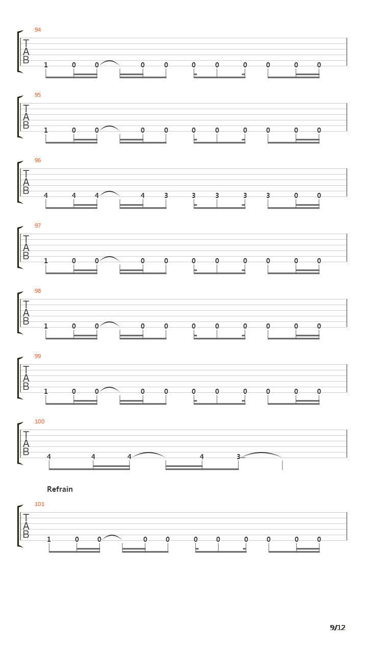 Plus Que Du Metal吉他谱