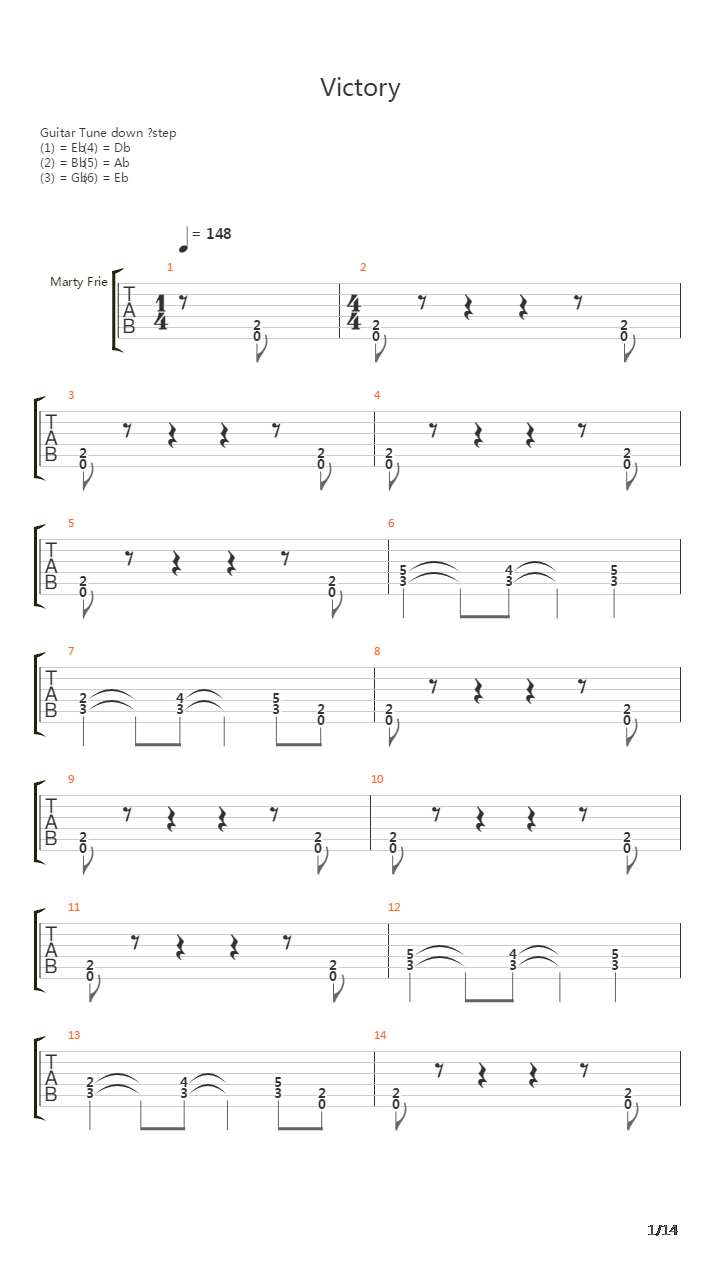 Victory吉他谱