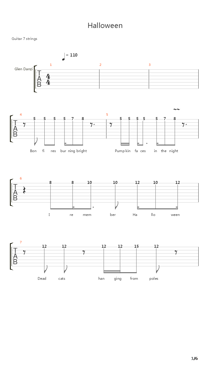 Halloween吉他谱