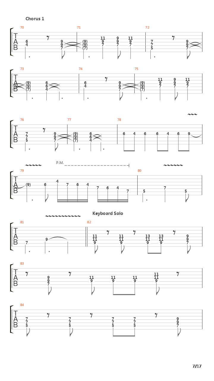 Tempests Of Sorrow吉他谱