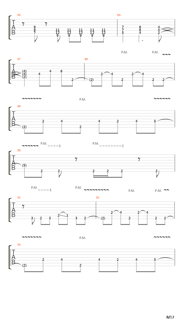 Tempests Of Sorrow吉他谱