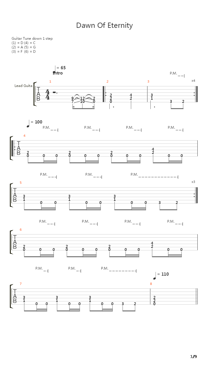 Dawn Of Eternity吉他谱