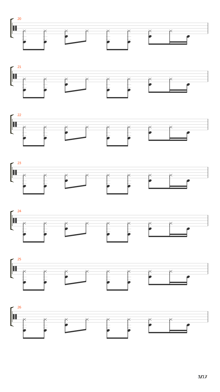 Farewell Song(离歌)吉他谱