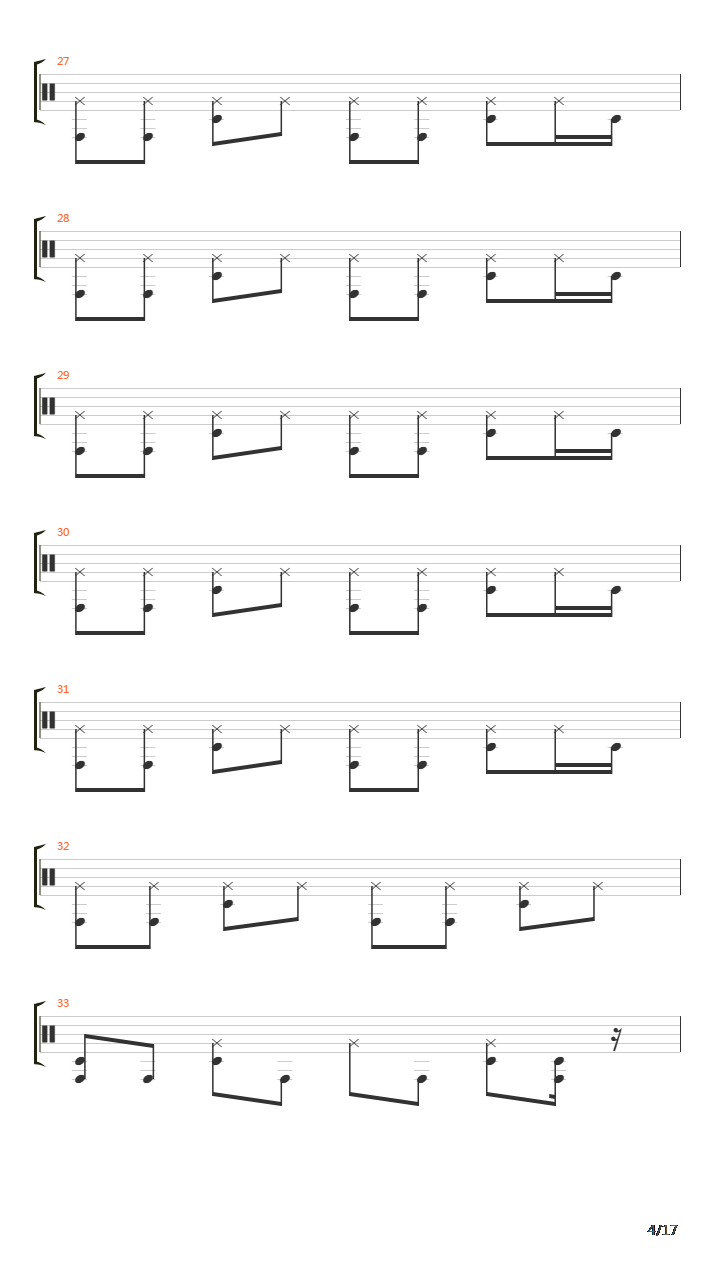 Farewell Song(离歌)吉他谱