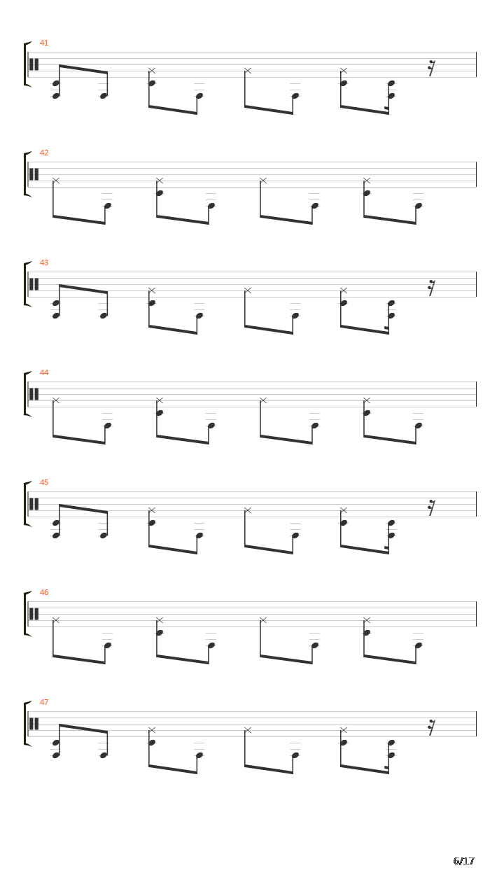 Farewell Song(离歌)吉他谱