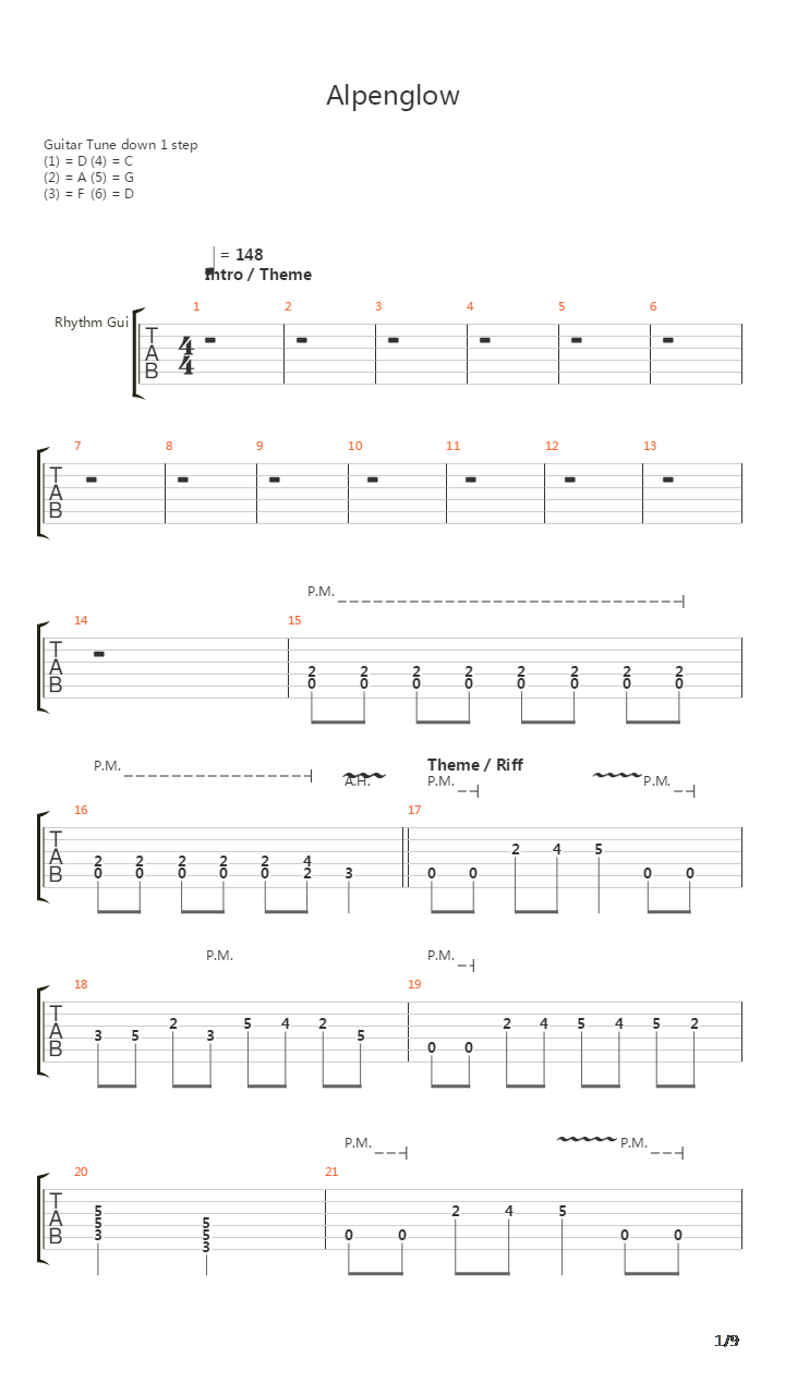 Alpenglow吉他谱