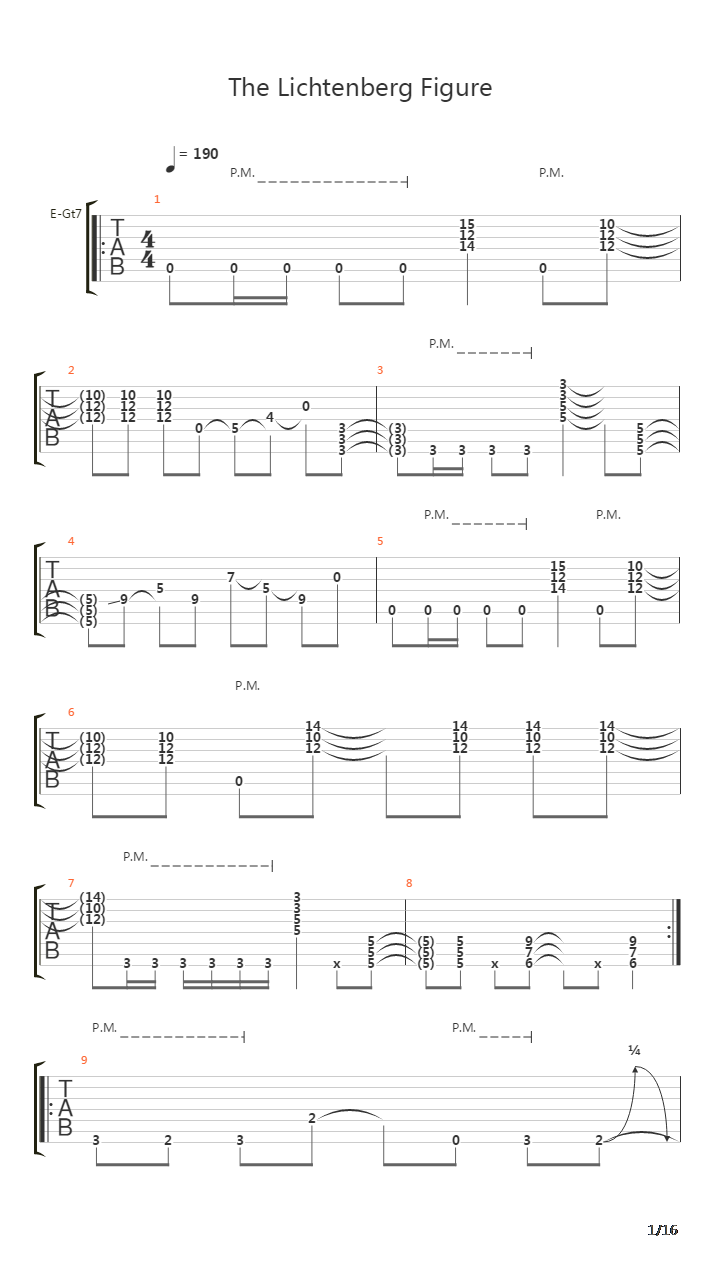 The Lichtenberg吉他谱