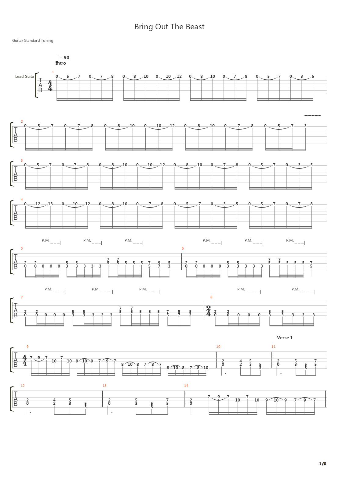 Bring Out The Beast吉他谱