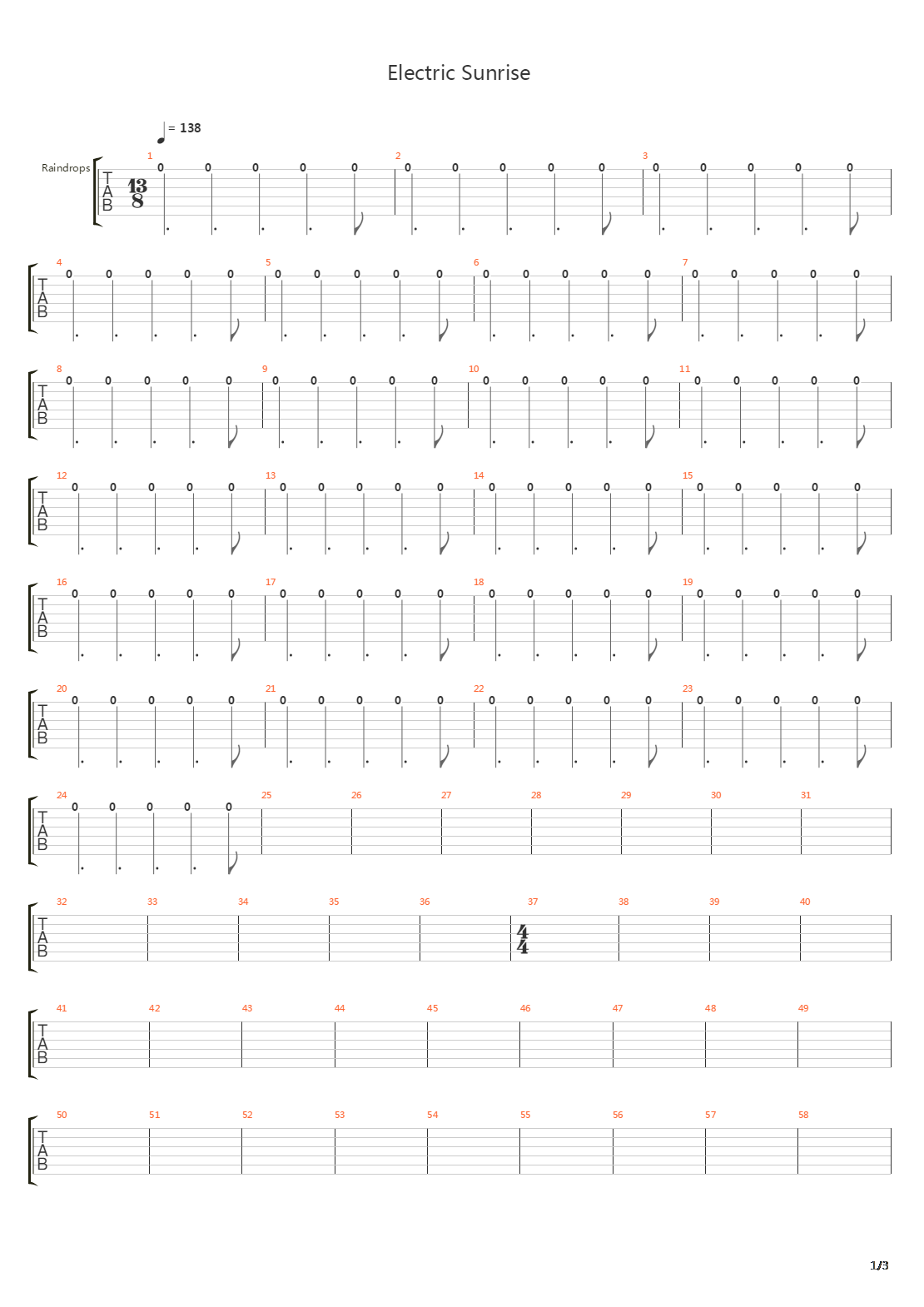 Electric Sunrise吉他谱