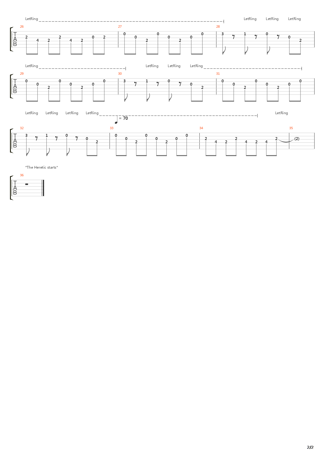 The Heretic吉他谱