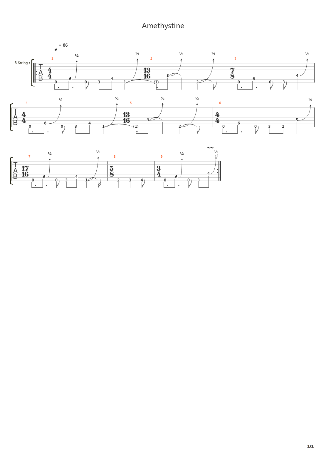 Amethystine吉他谱