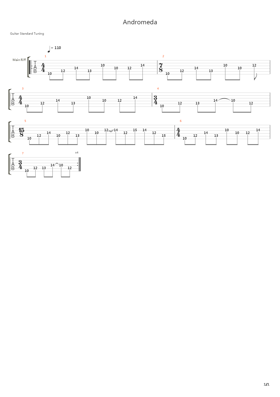 Andromeda吉他谱