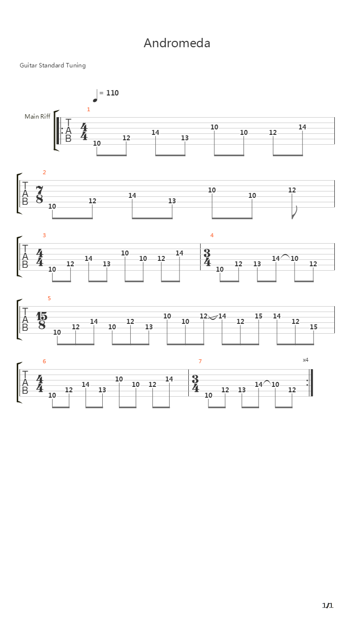 Andromeda吉他谱