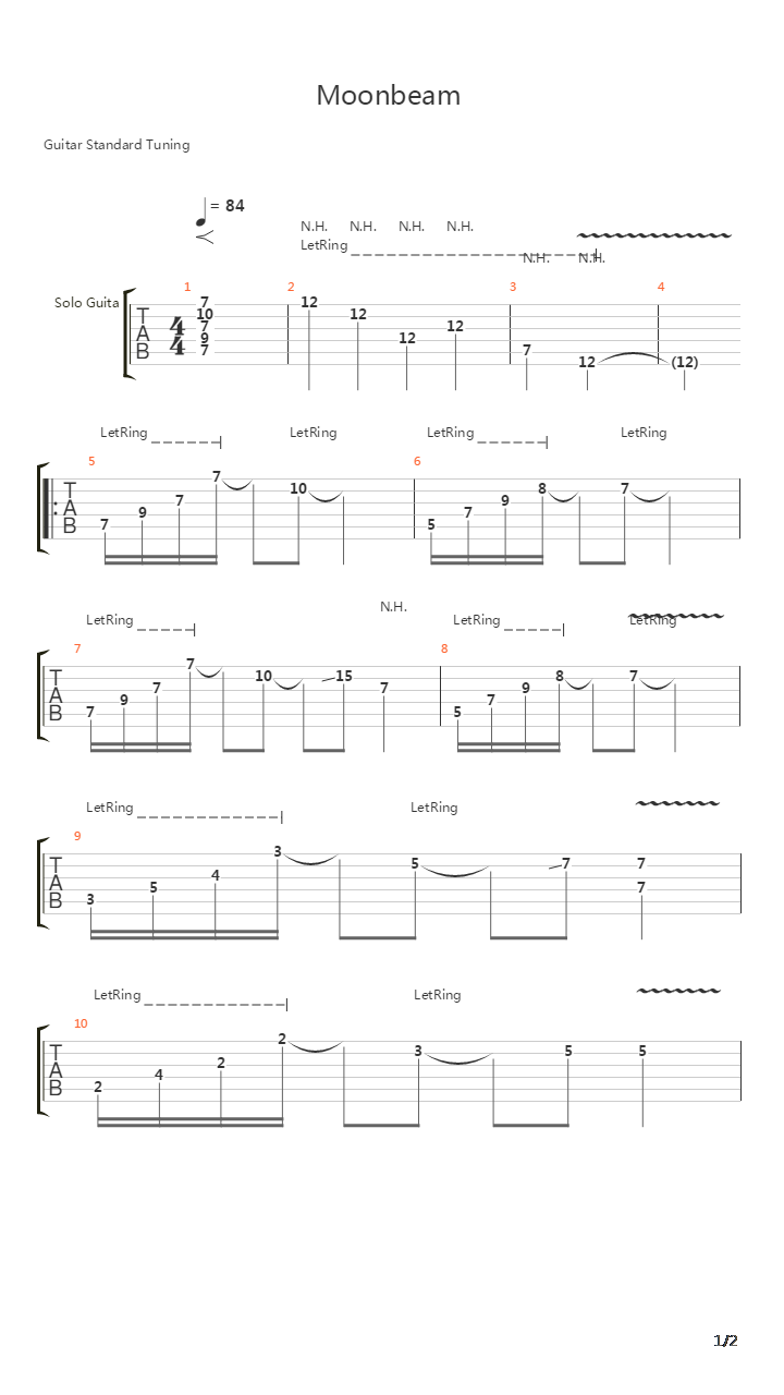 Moonbeam吉他谱