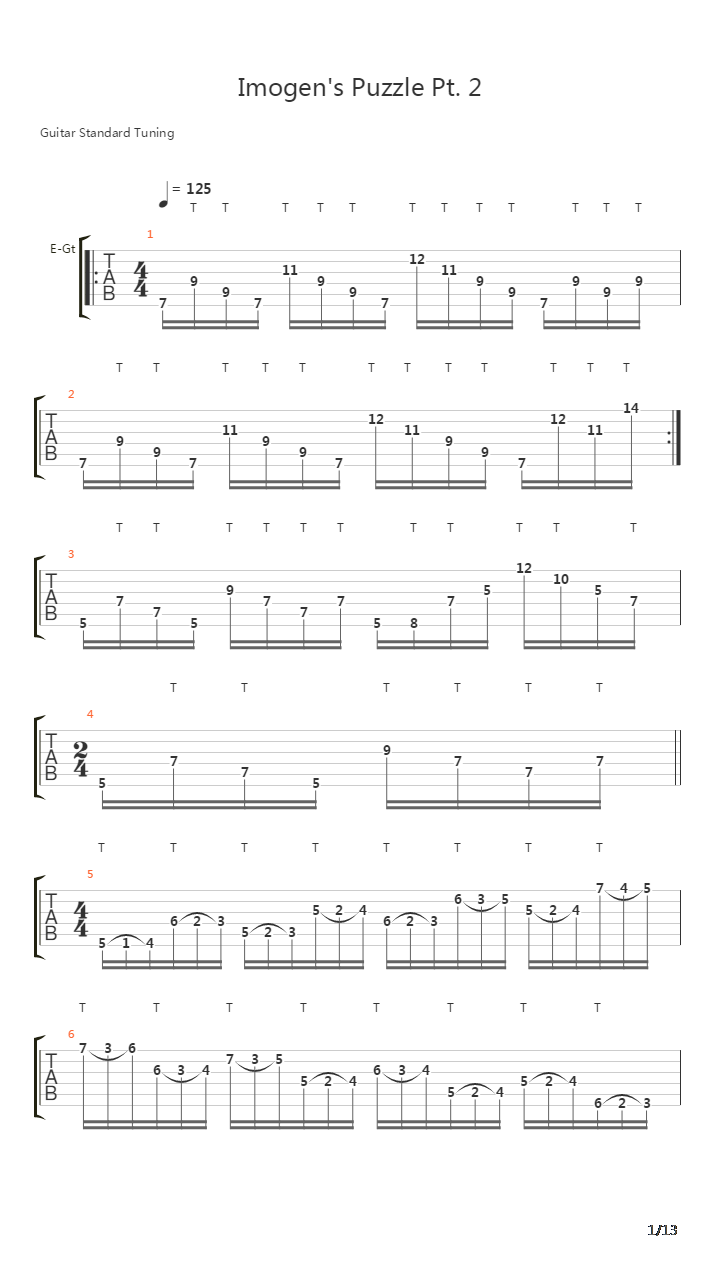 Imogens Puzzle Part 2吉他谱