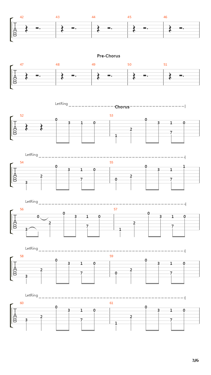 Pieces吉他谱