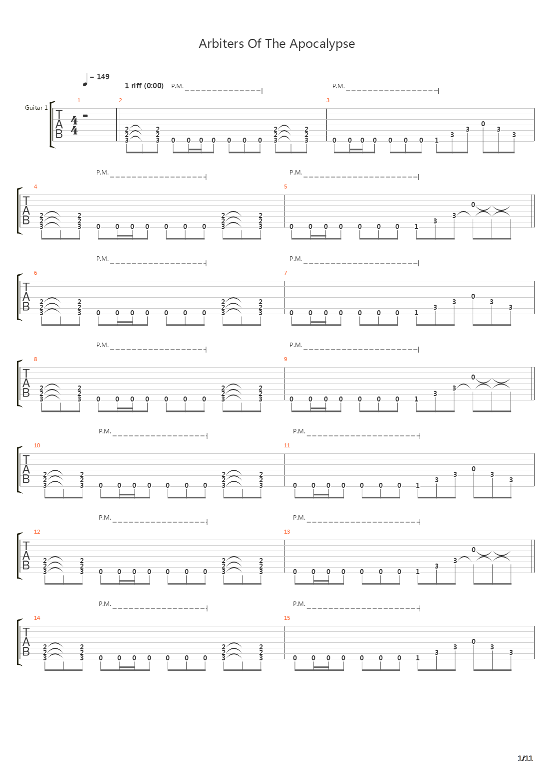 Arbiters Of The Apocalypse吉他谱