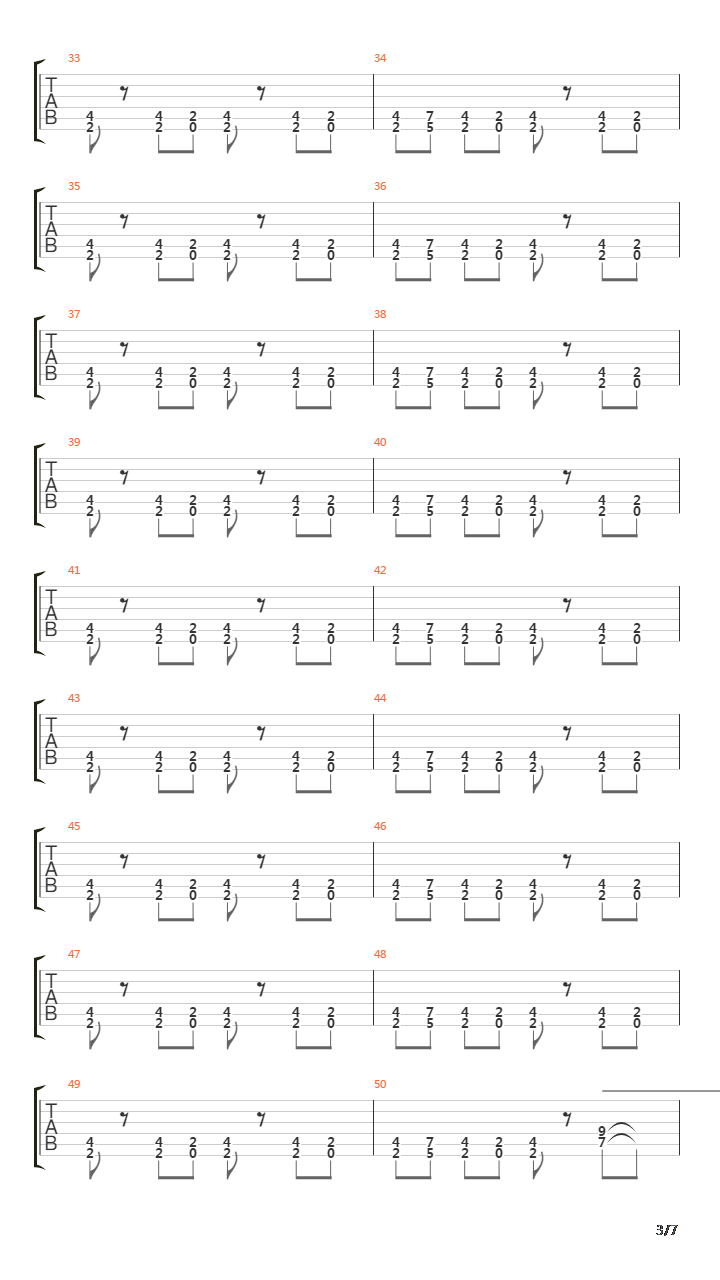 On A Rope吉他谱