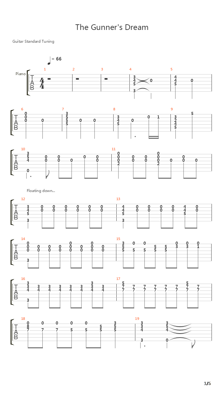The Gunners Dream吉他谱