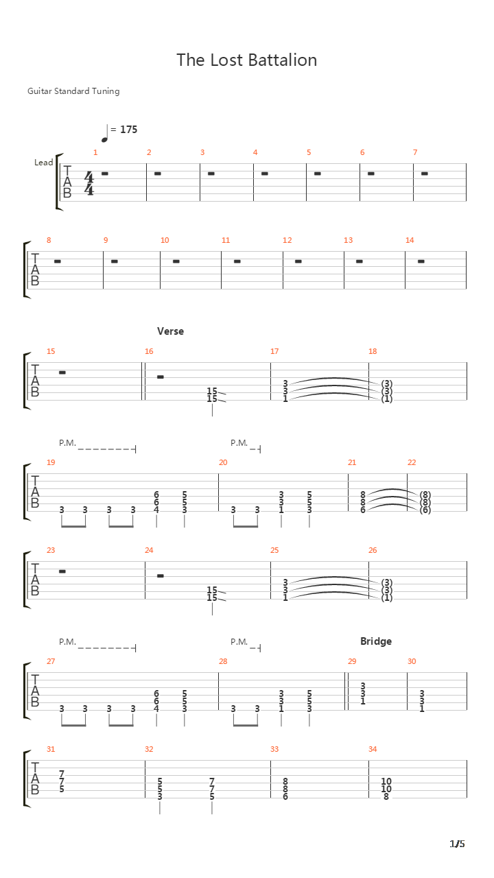 The Lost Battalion吉他谱