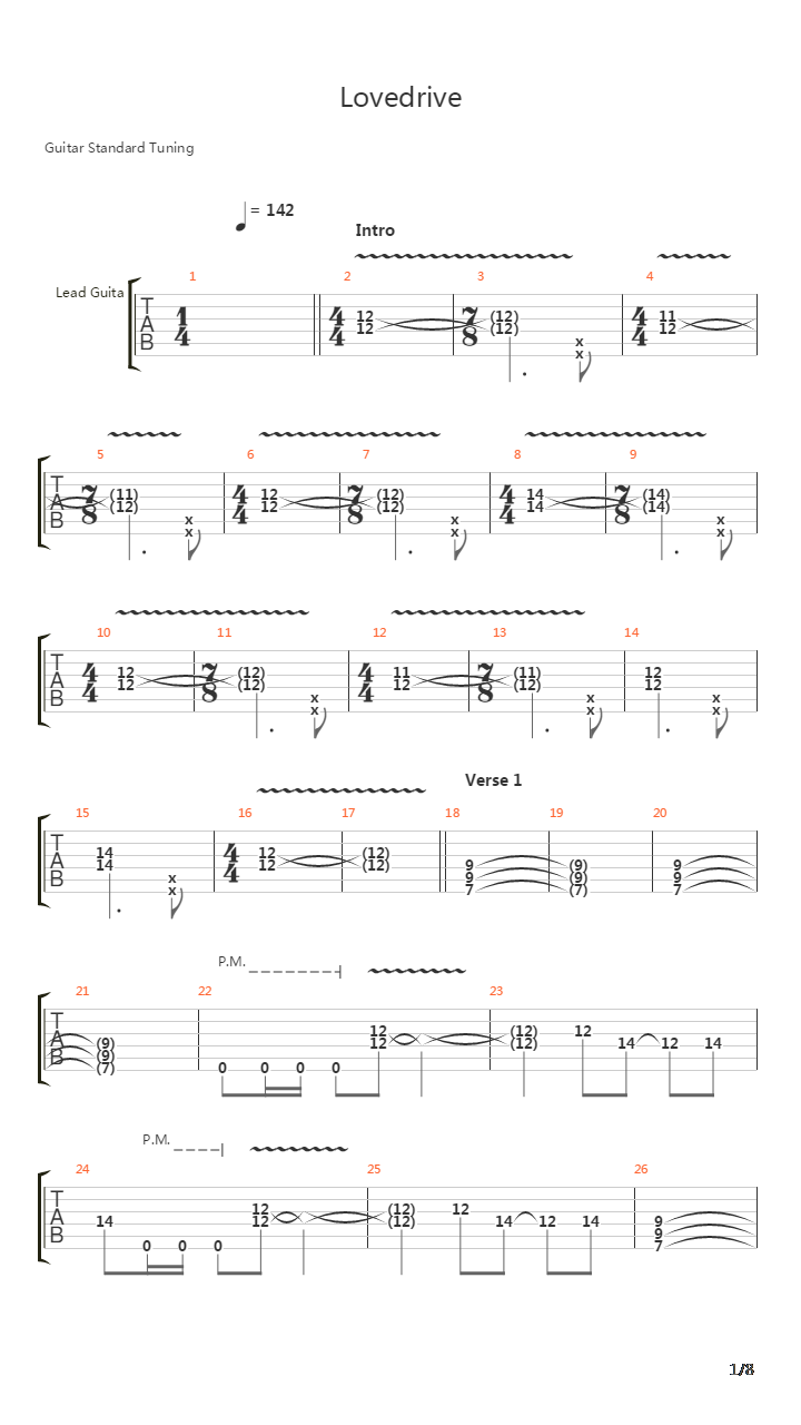 Lovedrive吉他谱
